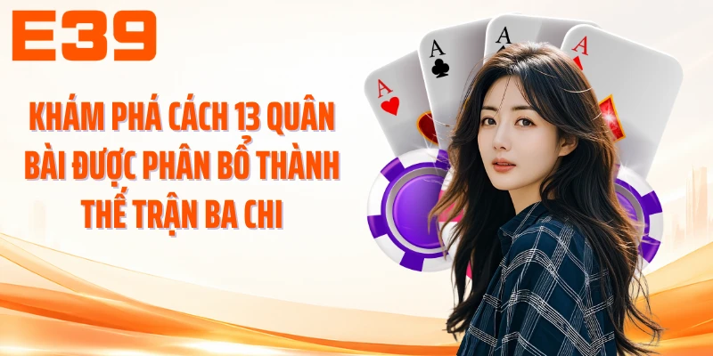 Khám phá cách 13 quân bài được phân bổ thành thế trận ba chi